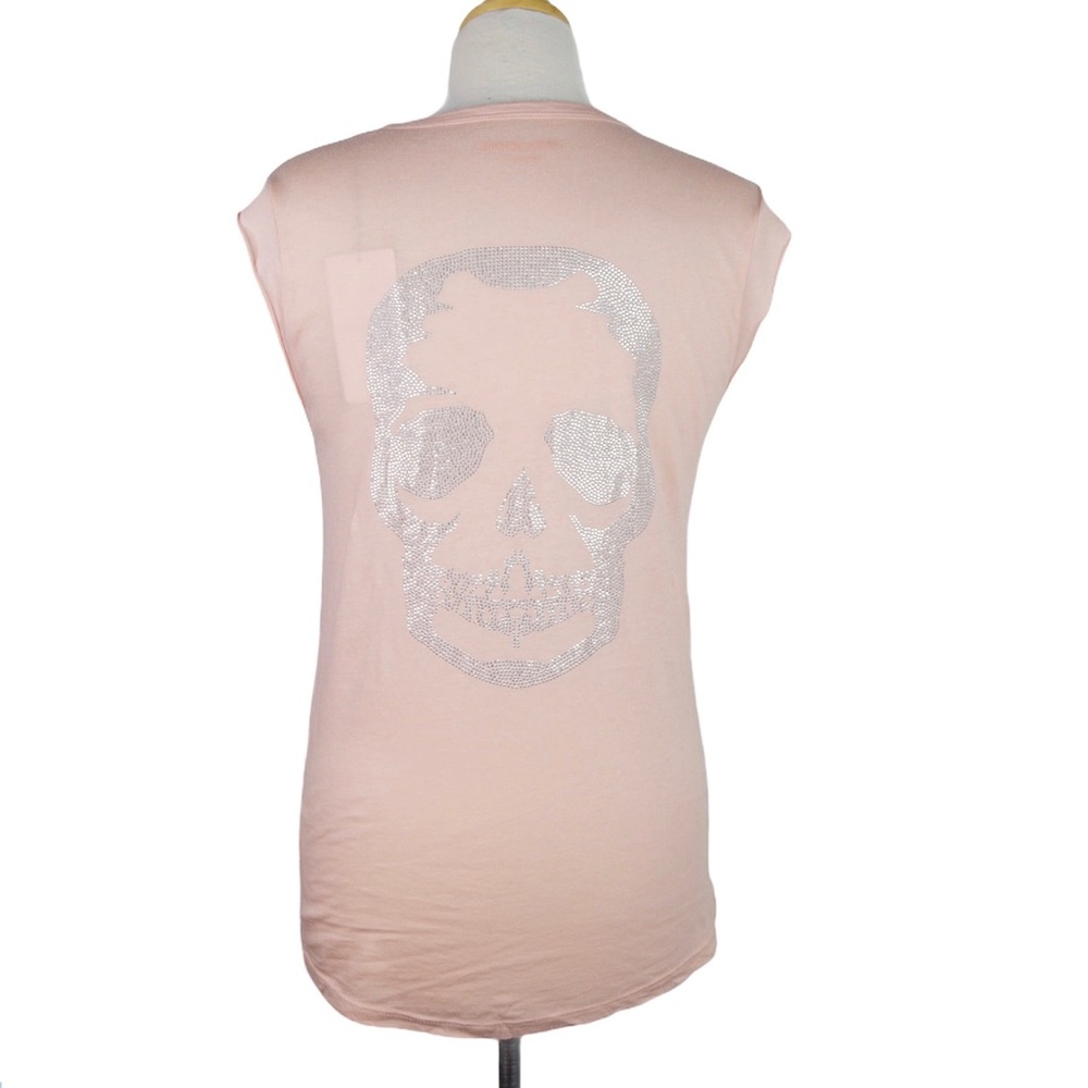 NWT ZADIG & VOLTAIRE Brooklyn Skull Bling Muscle T